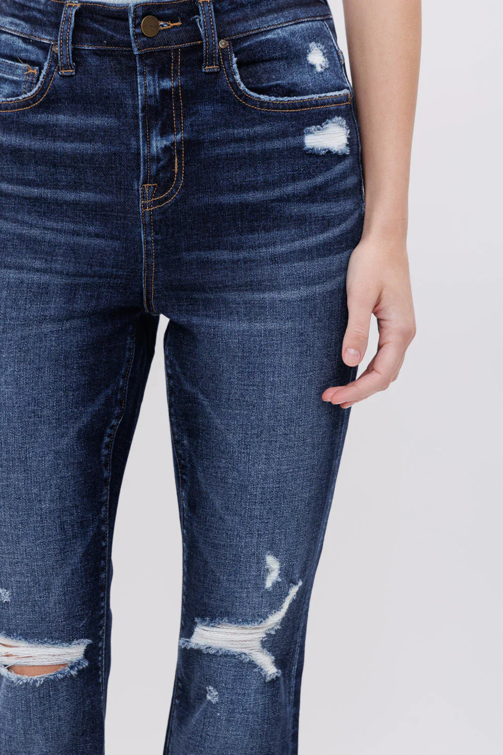 High Rise Dark Wash Denim Jeans