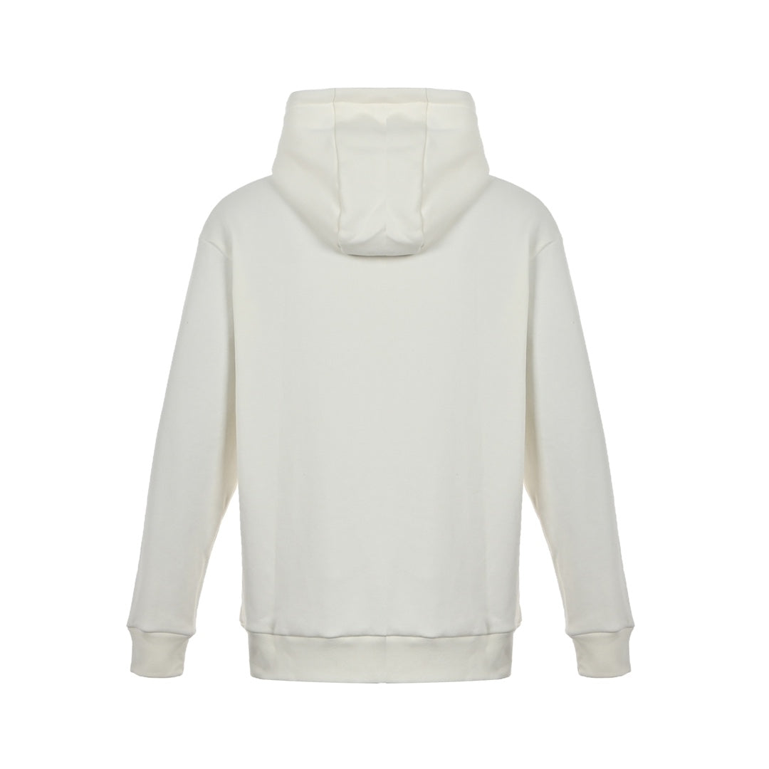 embroidered logo hooded sweatshirt