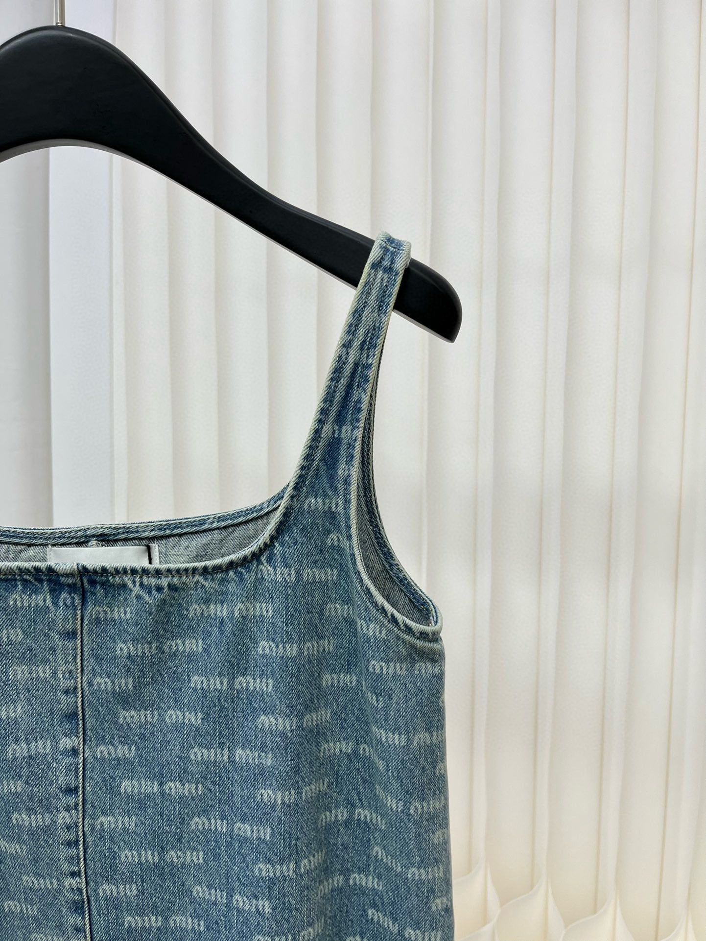 Letter print denim dress