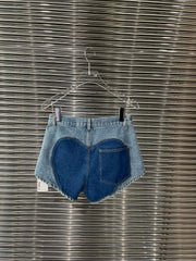 Popular niche heavy-duty hot-drilled denim shorts