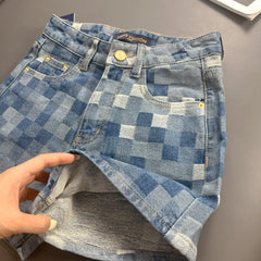 Checkerboard logo shorts