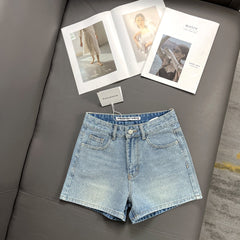 Diamond denim shorts