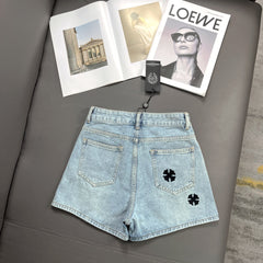 Front and back flocked cross shorts