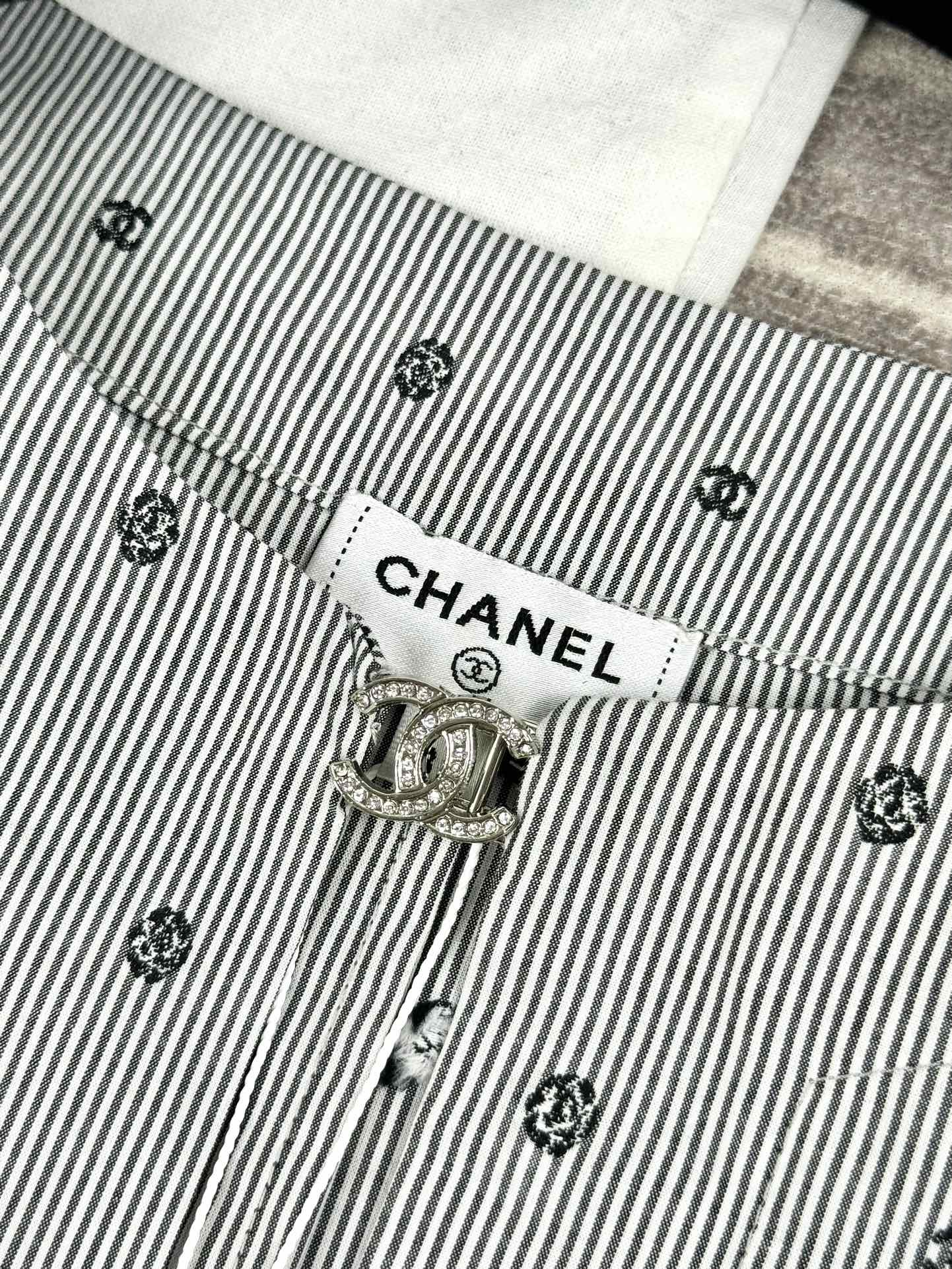 Logo yarn-dyed jacquard short-sleeved shirt