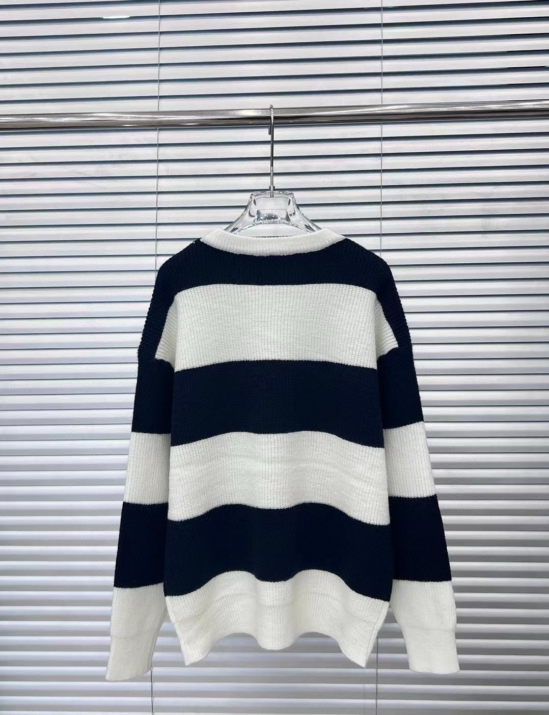 Knitted striped sweater