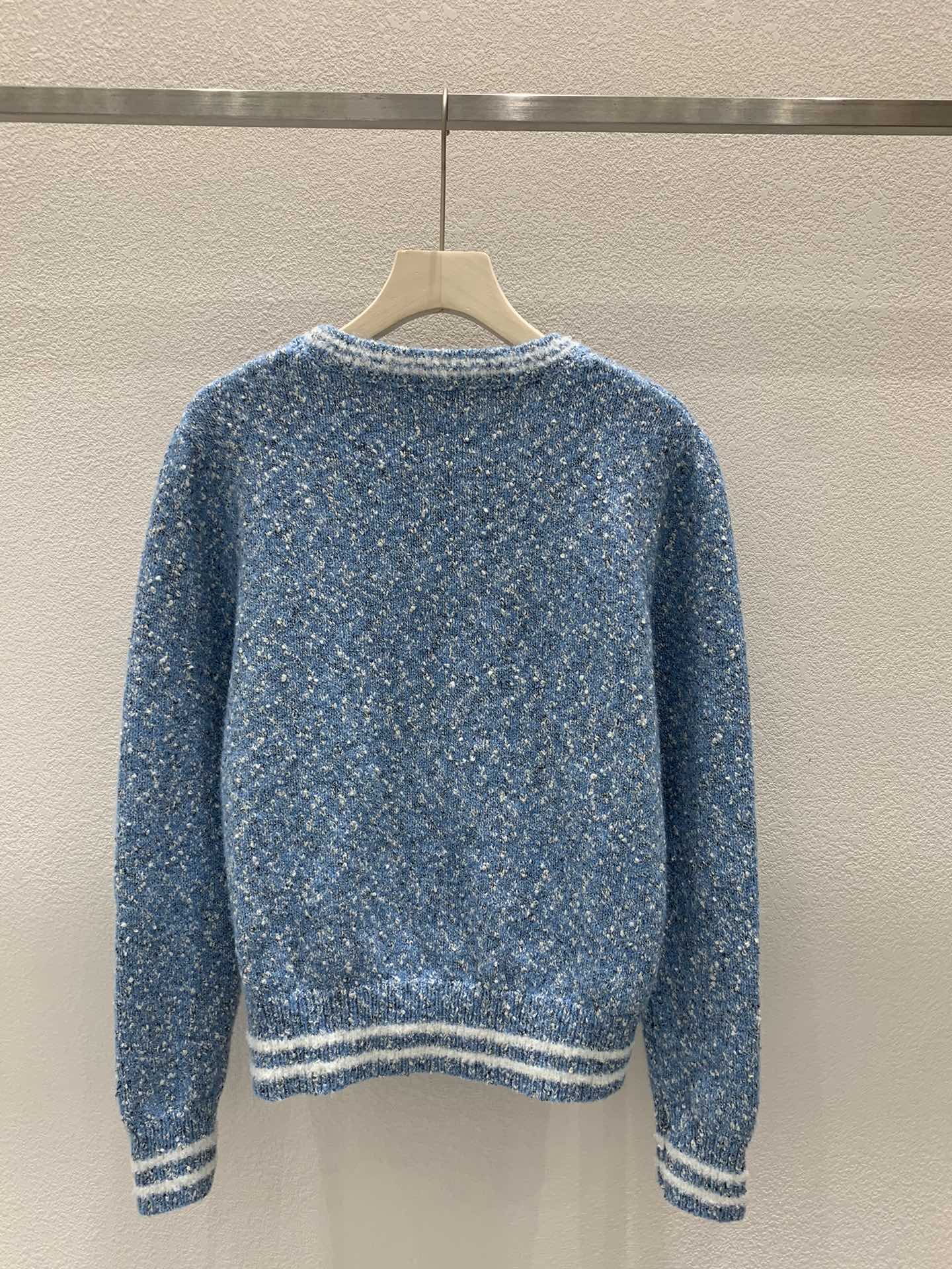 Woven Knit Crew Neck Sweater