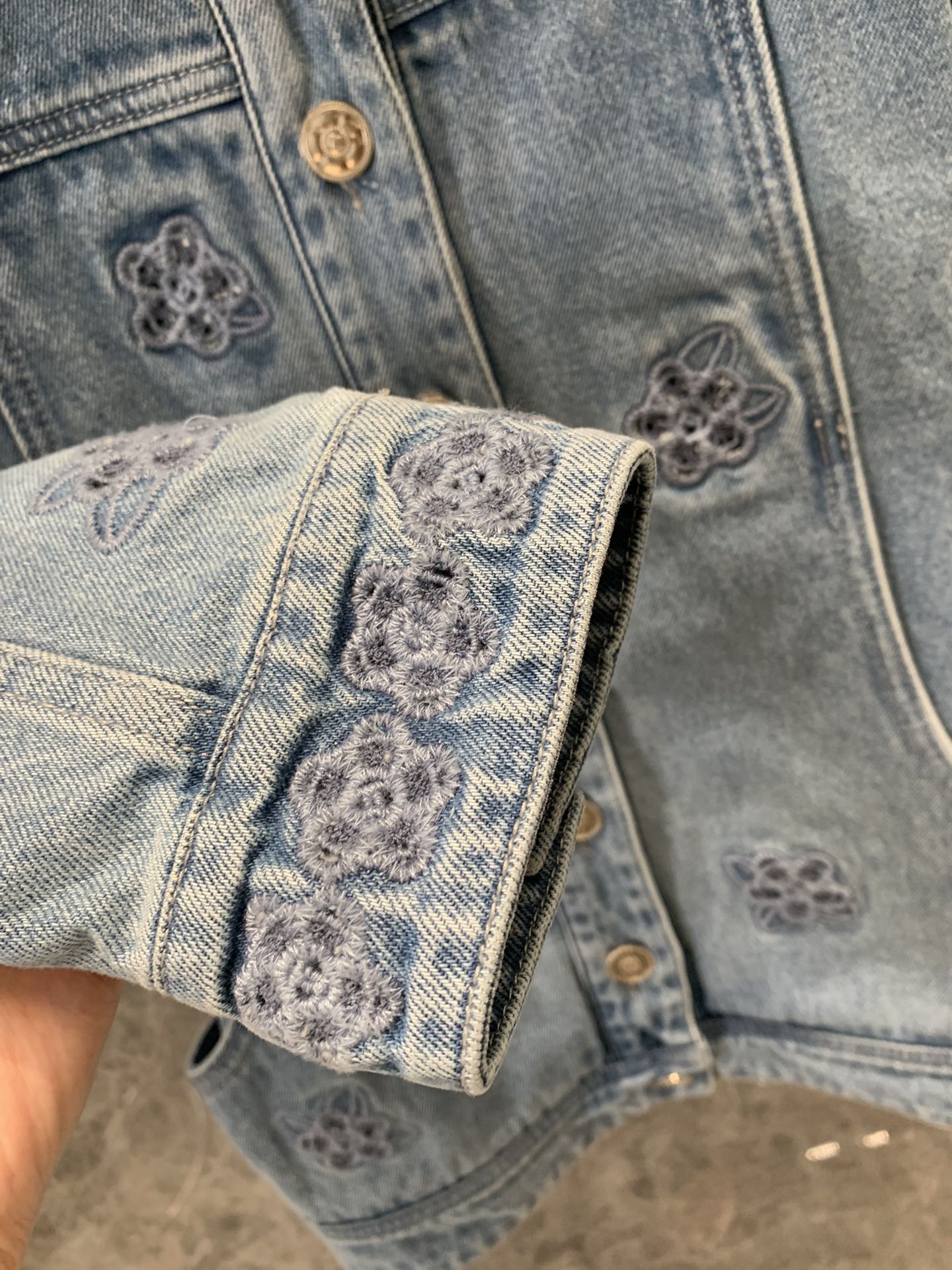 Embroidered denim jacket