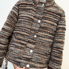 Woolen wool down jacket