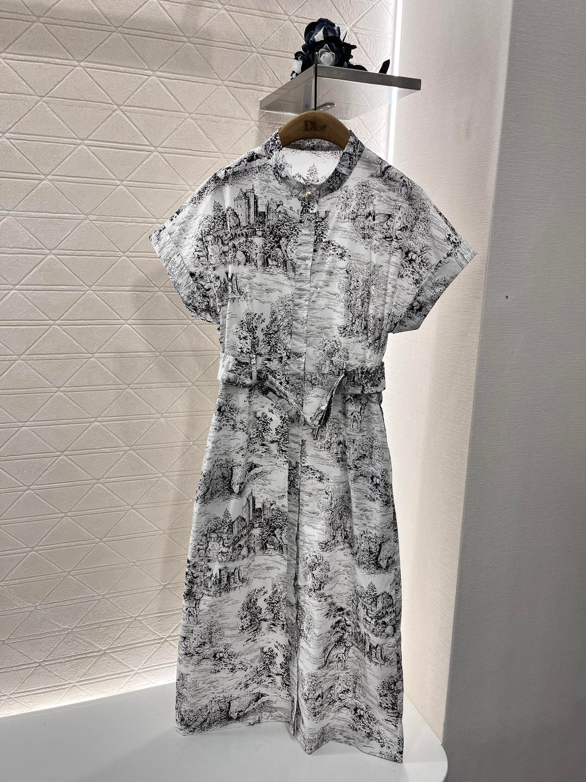 Printed shirt dress