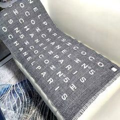 Letter check scarf