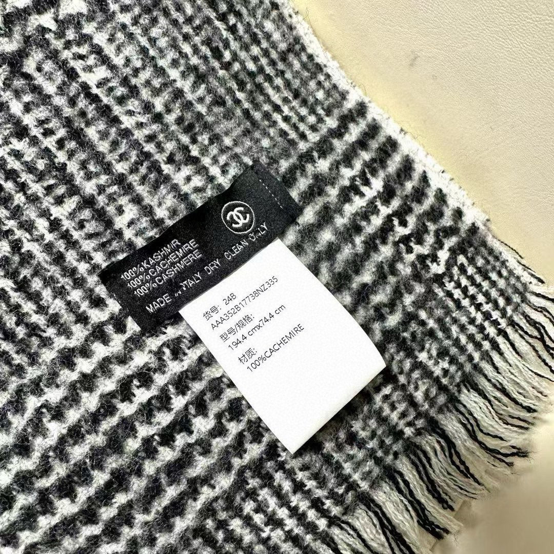 Letter check scarf