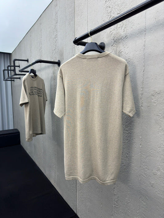 Knitted letter signature short sleeves