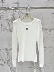 Elastic versatile knitted bottoming shirt