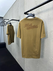 Hemp rope letter short sleeves