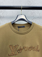 Hemp rope letter short sleeves