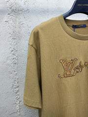 Hemp rope letter short sleeves