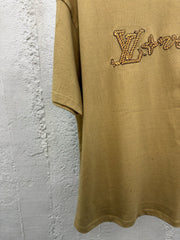 Hemp rope letter short sleeves