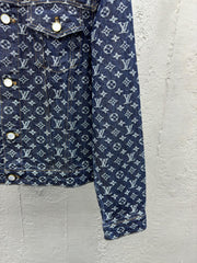 Pearl Button Full Print Jeans