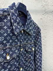 Pearl Button Full Print Jeans
