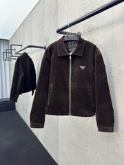 Velvet triangle label jacket