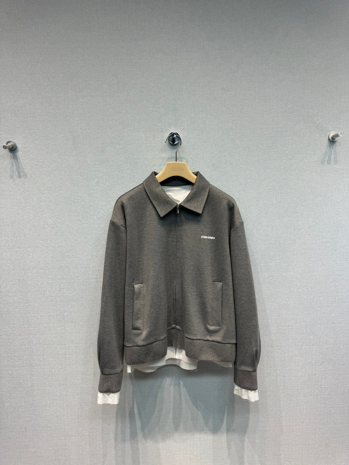 Preppy style fake two piece coat