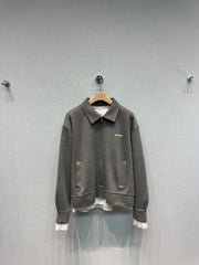 Preppy style fake two piece coat