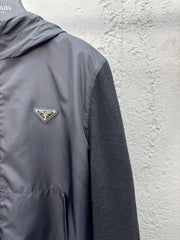 Wool splicing nylon jacket