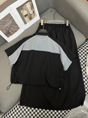 Short-sleeved top + skirt set