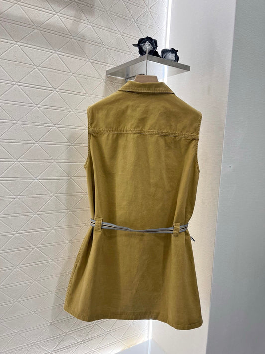 Embroidered waistcoat dress