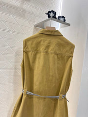 Embroidered waistcoat dress