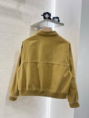 Lapel denim jacket and skirt set