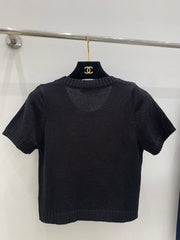 Knitted crew neck short sleeves