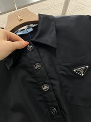 Casual drawstring workwear dress
