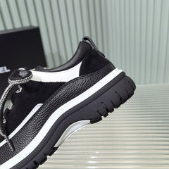 Square round toe lace-up casual shoes