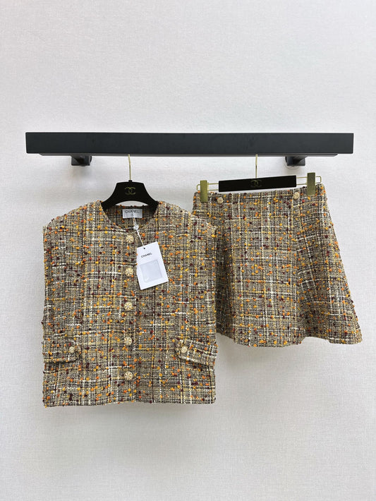 Celebrity style tweed suit