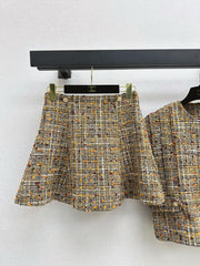 Celebrity style tweed suit