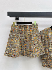 Celebrity style tweed suit