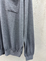 Contrast color knitted pullover sweater
