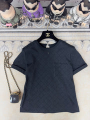 Diamond hot diamond beaded short-sleeved T-shirt