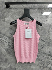 Round neck three-dimensional diamond vest