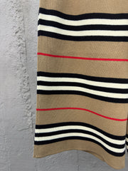 Striped wool shorts