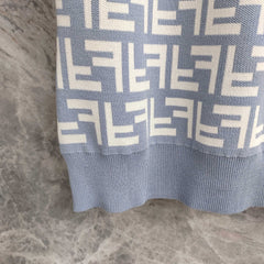 Short-sleeved knitted top