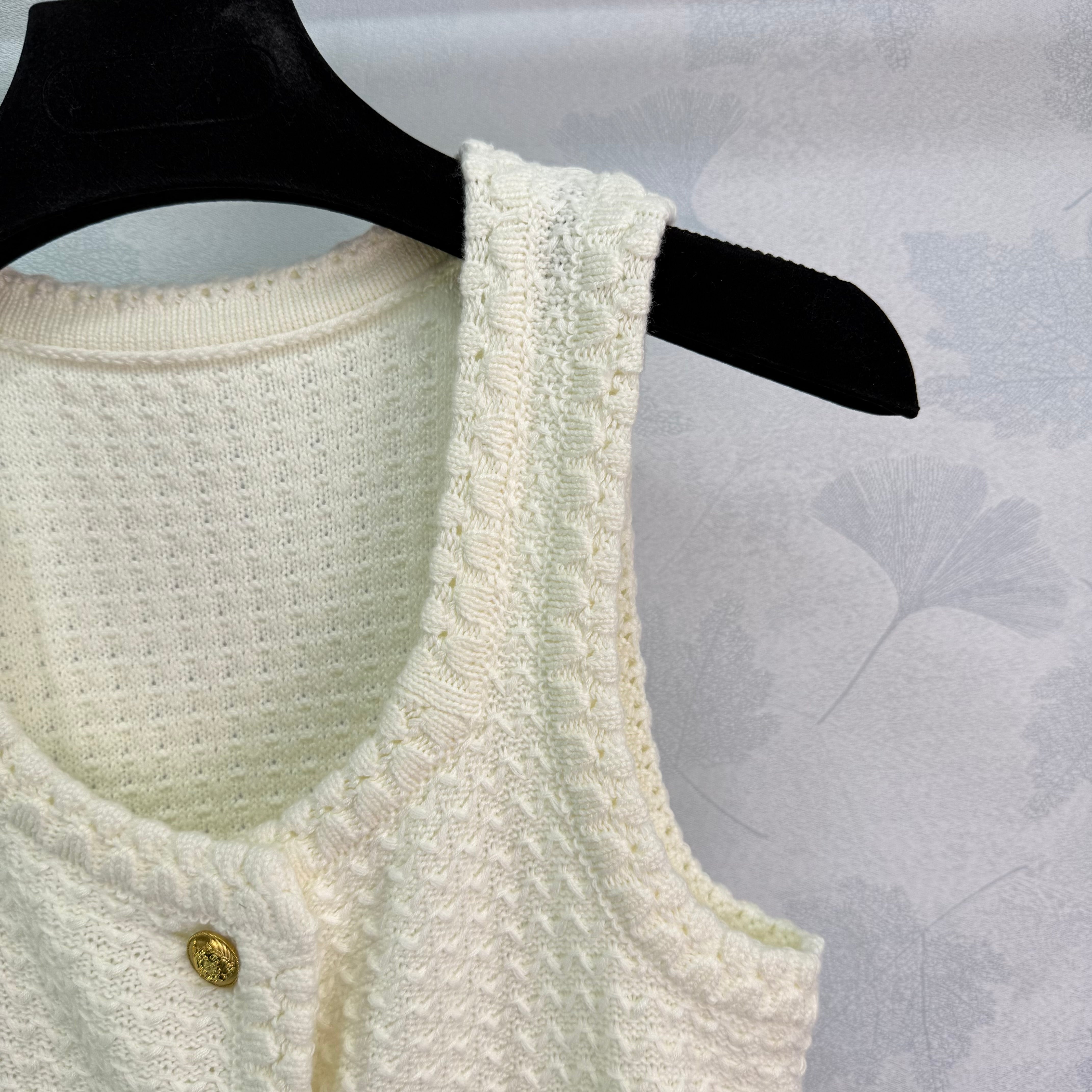 Crochet knitted vest dress