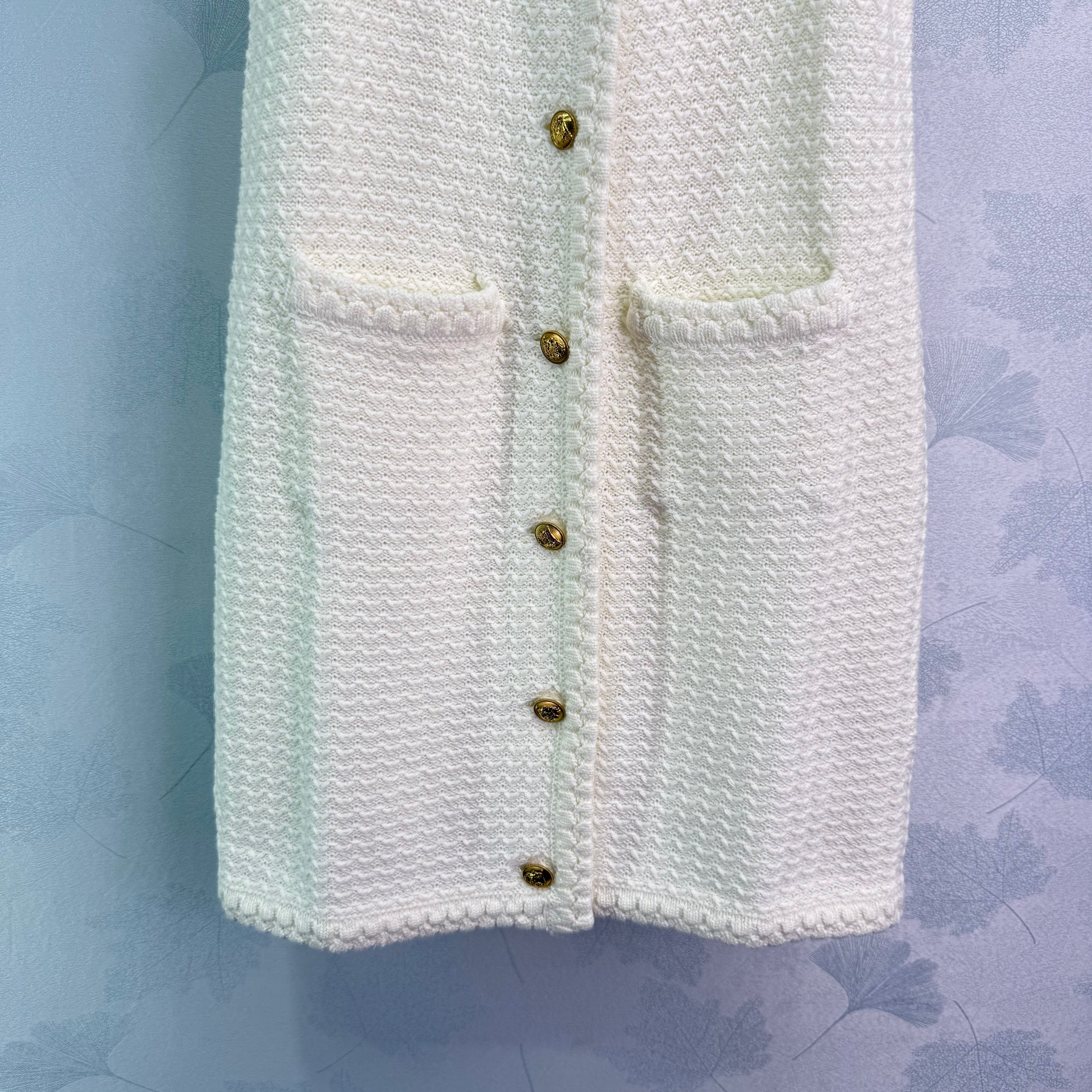 Crochet knitted vest dress