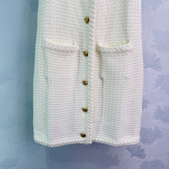 Crochet knitted vest dress