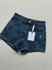 Raglan denim shorts