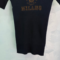Long knitted short sleeves