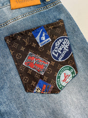 Pocket print jeans