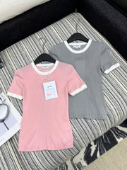 Short-sleeved knitted