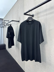 Back ink-splashed printed short sleeves